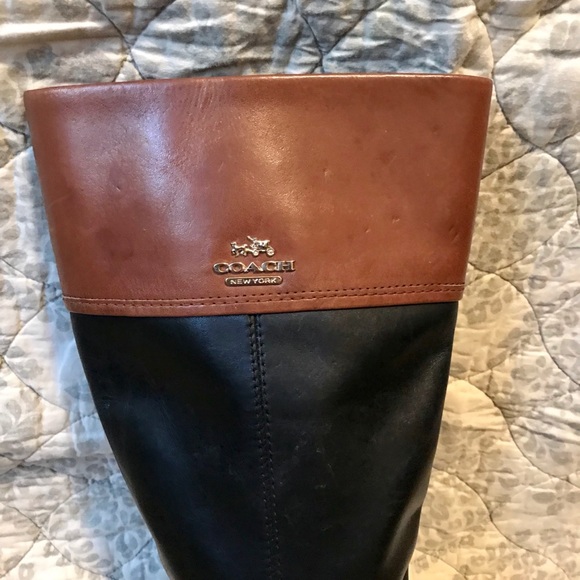 COACH Elm Riding Winter Fall Leather Winter boots - Picture 2 of 7